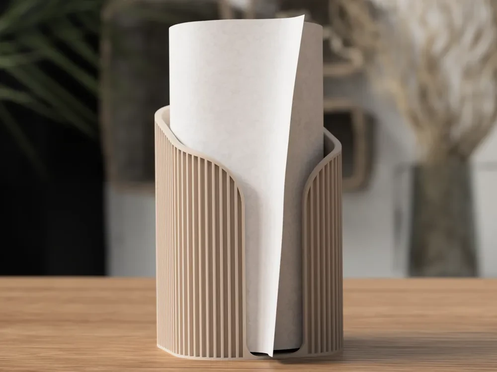 Soporte para rollo de papel de cocina estilo Japandi