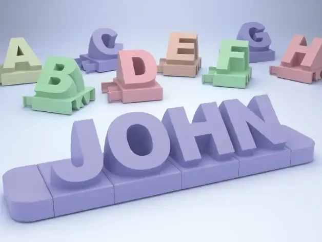 nombre 3D a partir de letras
