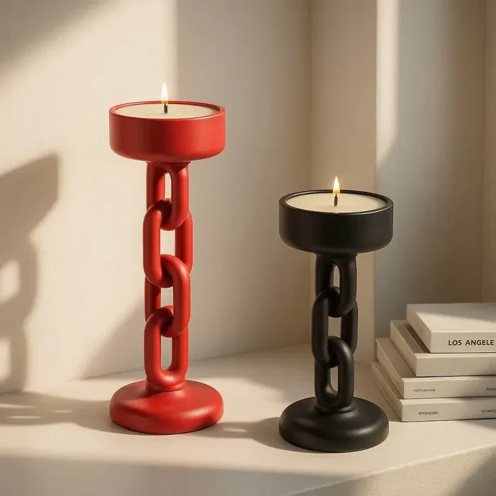 Chain Candle Holder Tealight, 2 Size Set