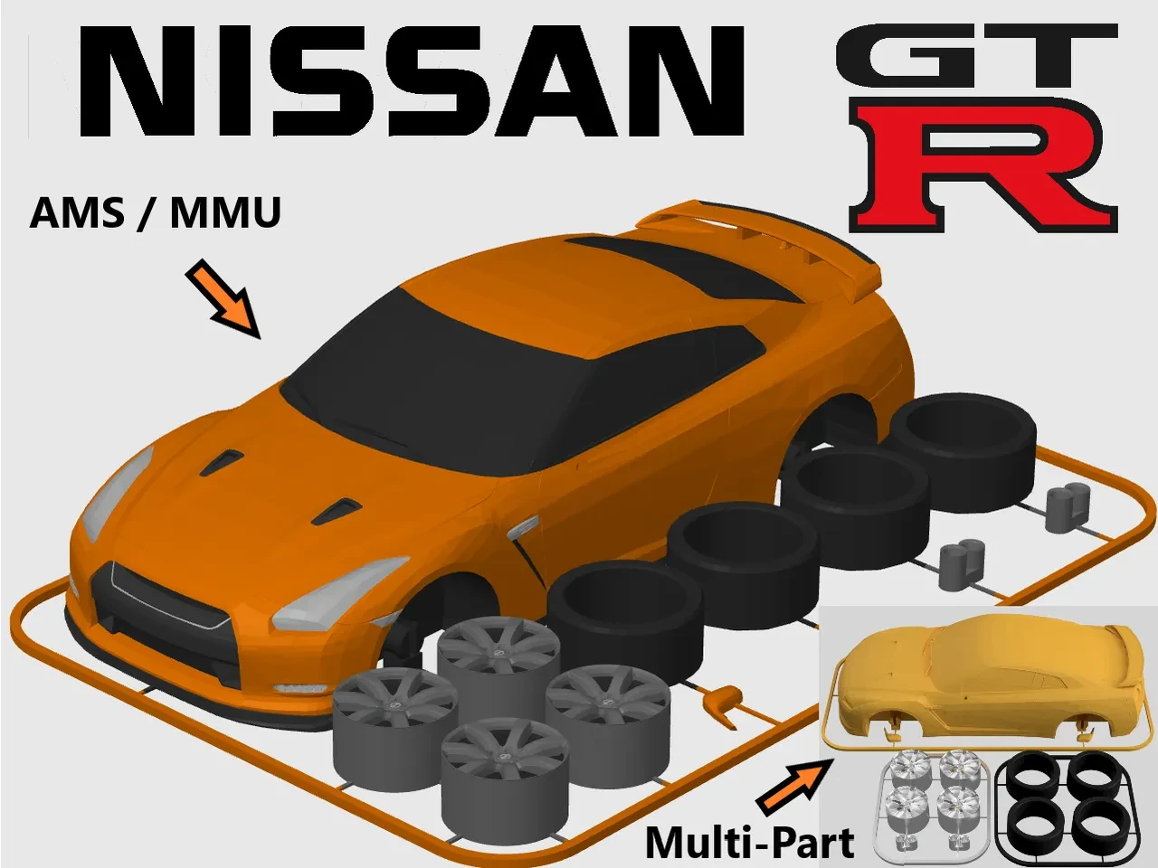 Nissan GT-R R35 Kit Card (1_24 scale)