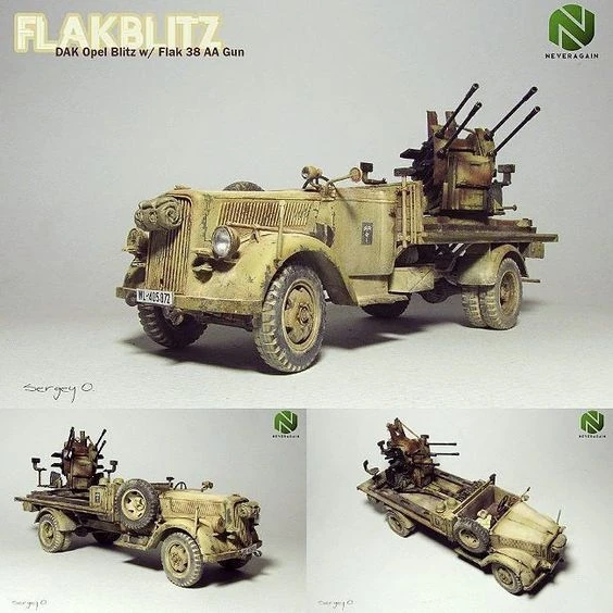 Opel Blitz with 20mm Flakvierling 38 AA Gun