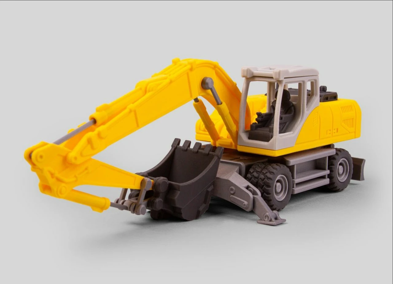 Excavator (Print-in-Place articulated)