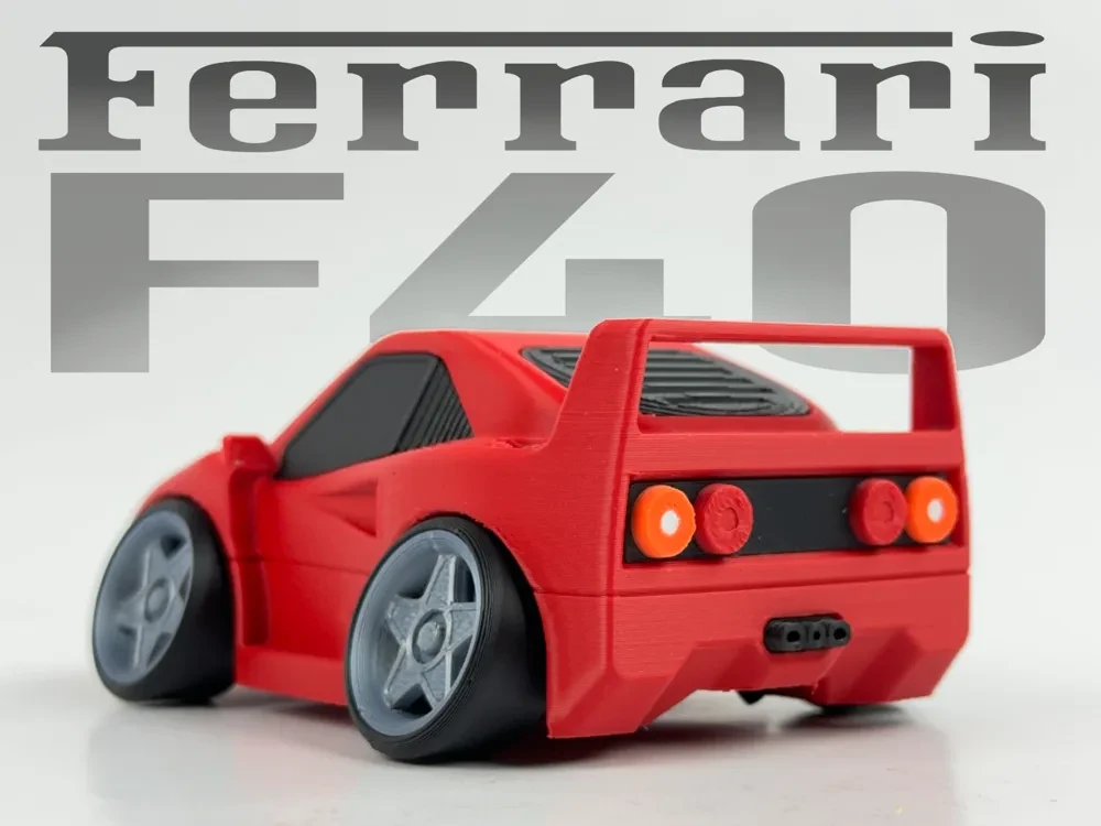 Ferrari F40 en estilo dibujos animados