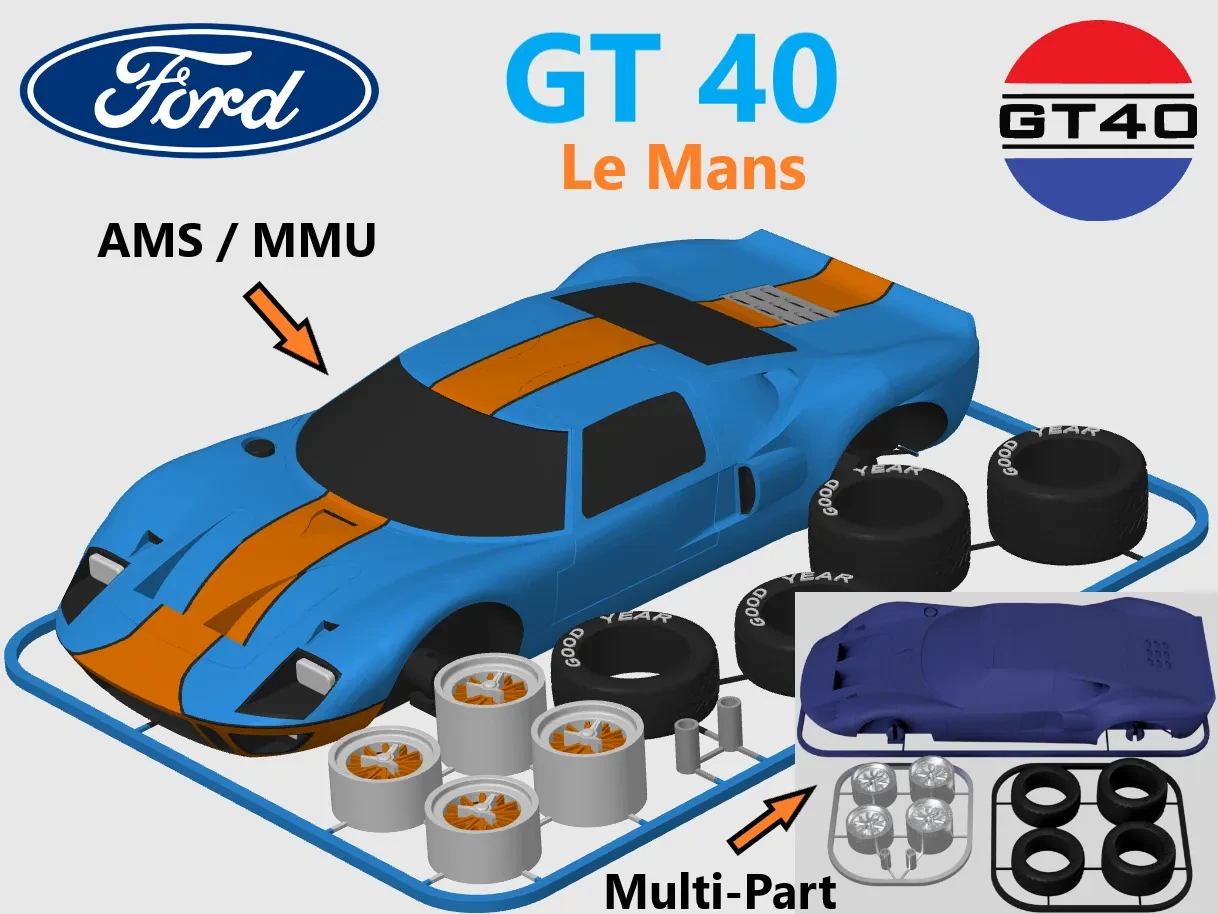 Ford GT 40 (Le Mans) Kit Card (1_24 scale)