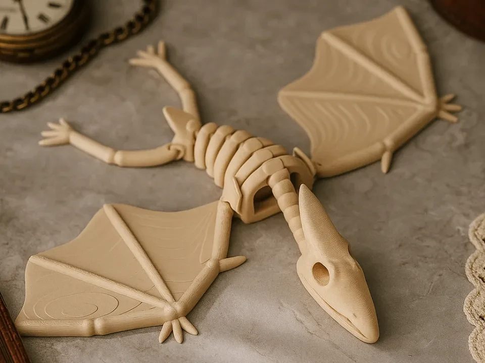 Pterodáctilo Esquelético Articulado de Juguete