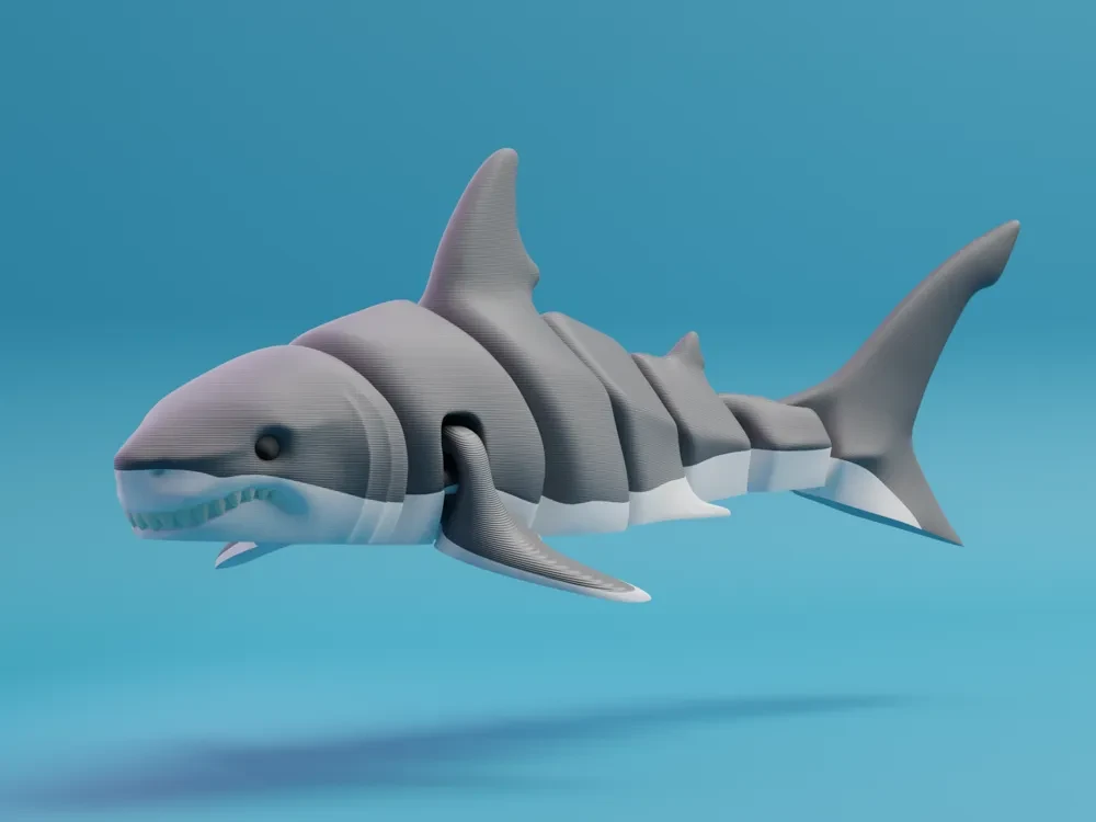 Tiburón blanco articulado