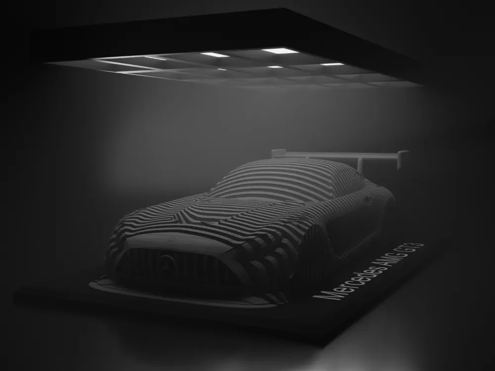 Escultura Layered de Mercedes AMG GT3 EVO