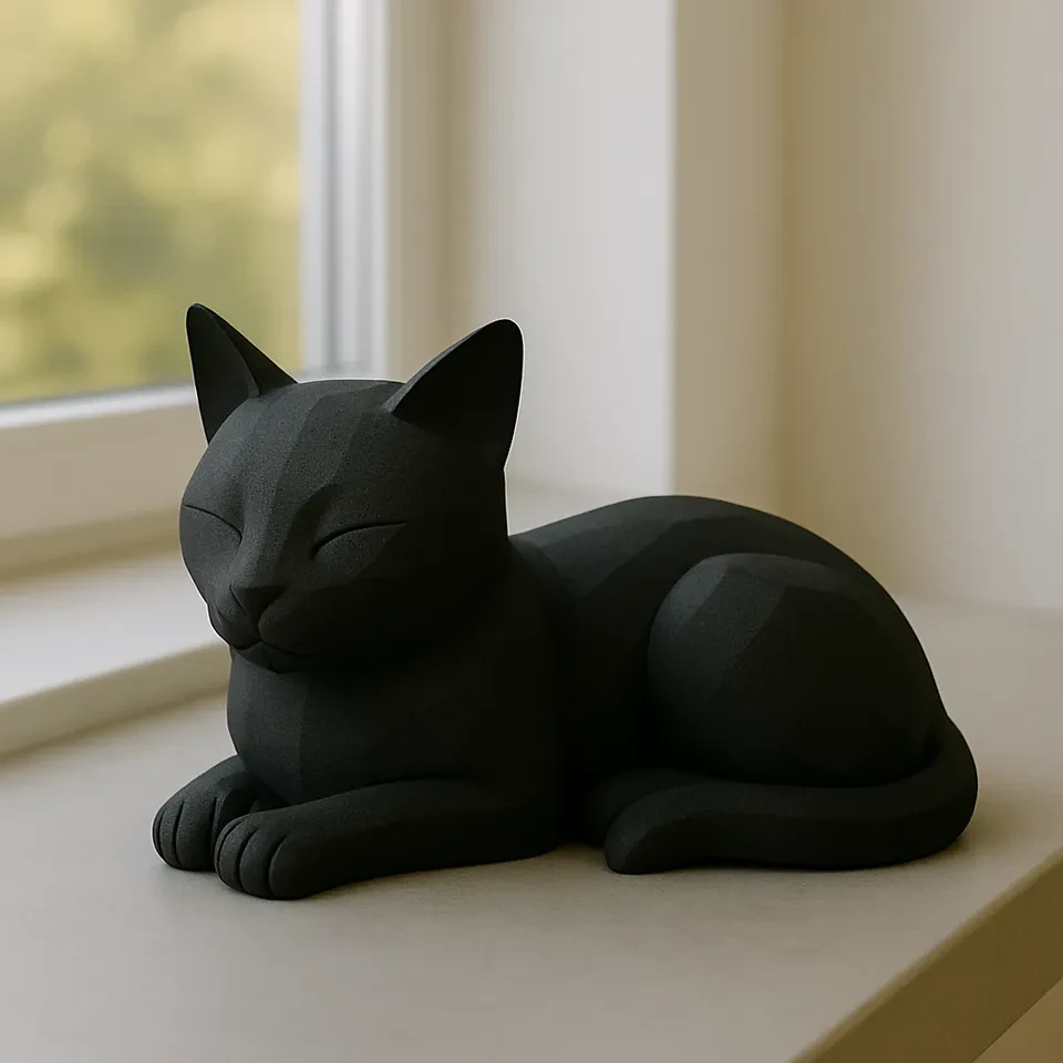 Low-poly Sleepy Cat