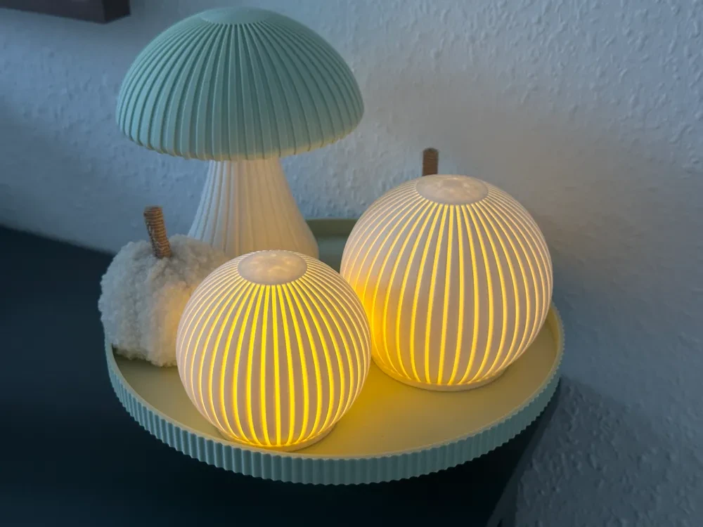 Esfera decorativa LED de vela con ranuras