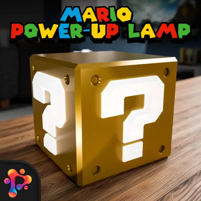 Lámpara Mario Power-Up con bombilla versátil de Polymeria