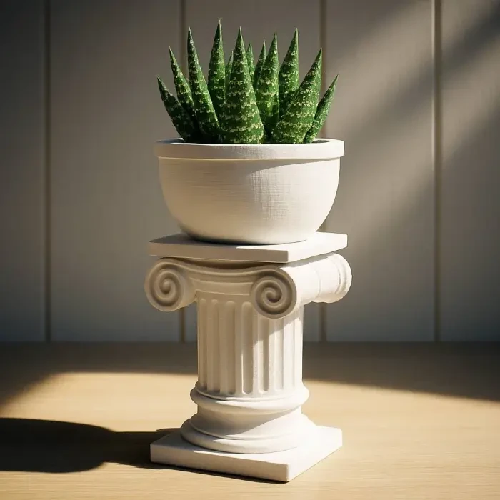 Greek Roman Column Planter