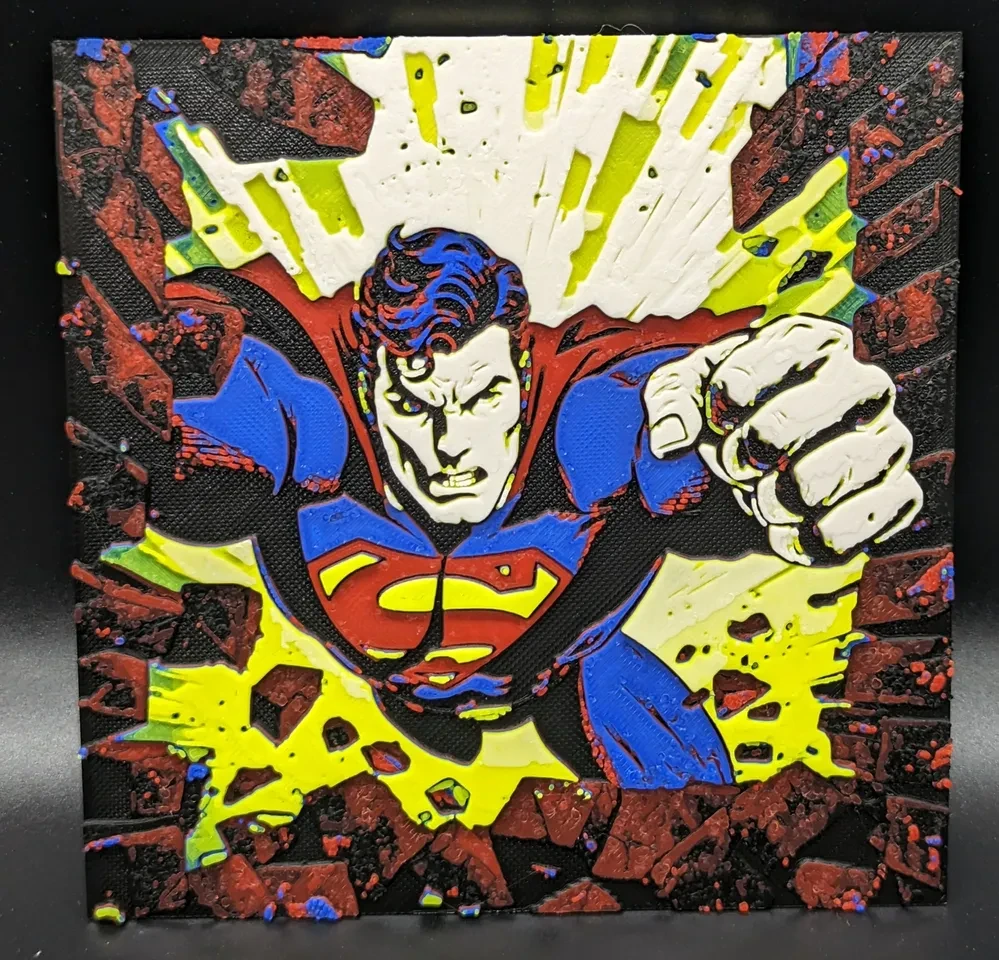 Superman Breaking Through Brick Wall