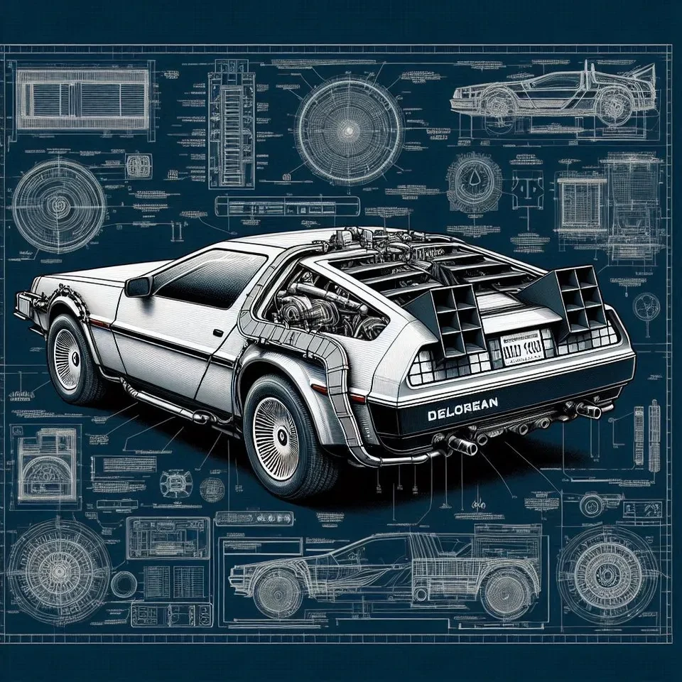 delorean blueprint