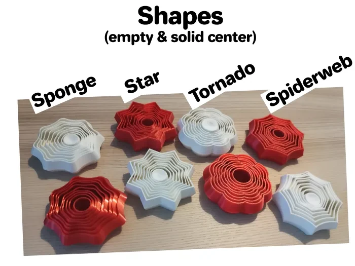 Layered Fidget Spinner Collection (8 variations)