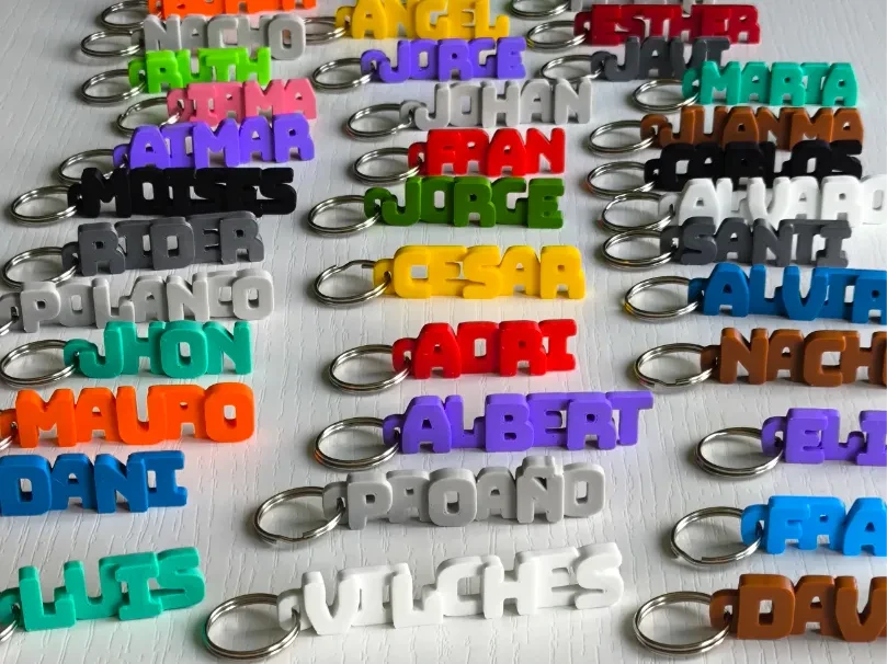 Llavero con nombre personalizado.