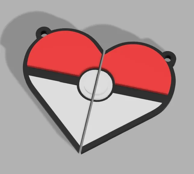 Llaveros Poke-Corazon Pareja