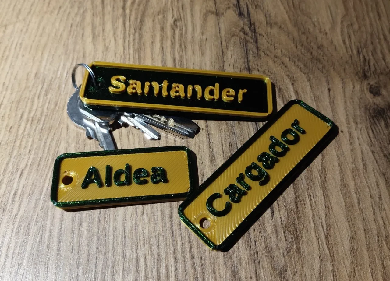 Parametric Keychain With Text